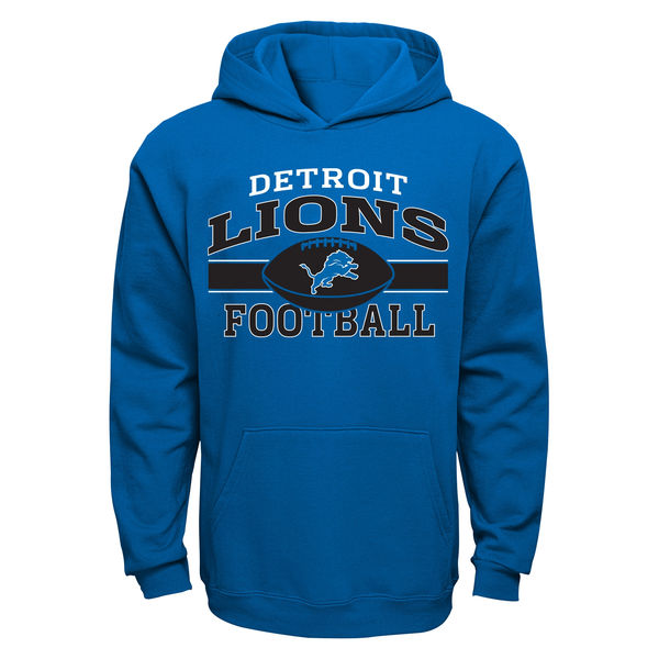 Men Detroit Lions Long Pass Pullover Hoodie Light Blue